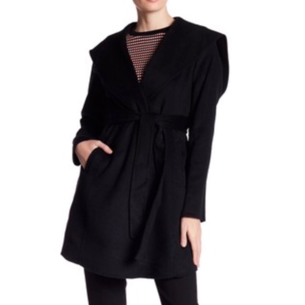 Michael Kors Belted Wool-Blend Wrap Coat